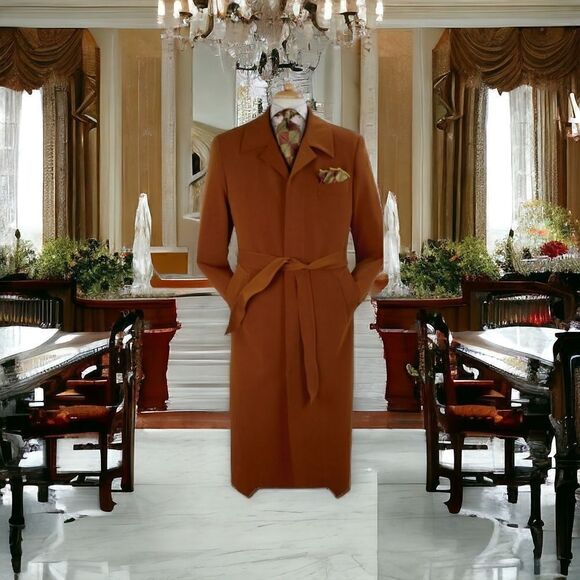 MEN'S JOHN KNIGHT 100% MICROFIBER FULL LENGTH DUSTER TOP COAT. JK-5 COPPER. - Picture 1 of 1